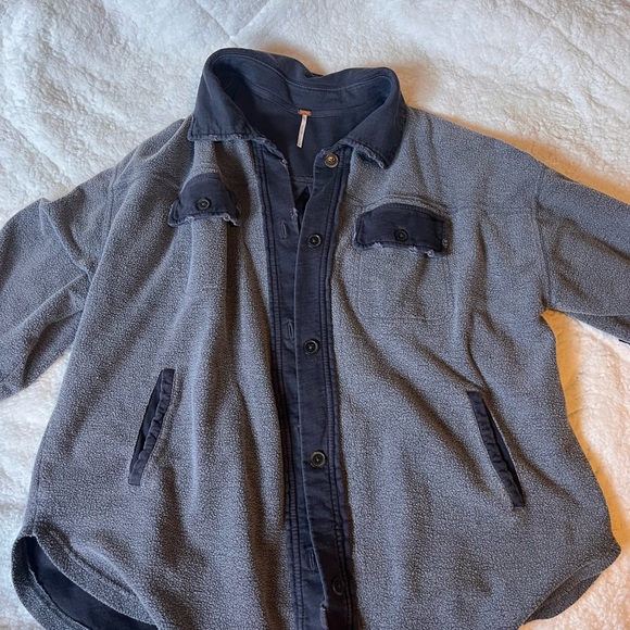 Free people ruby button down oversized jacket - Picture 3 of 7